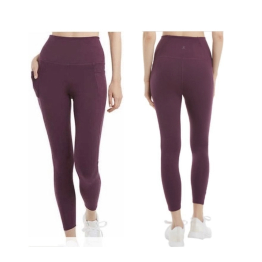 🤸‍♀️Danskin Women's Ultra High Rise Leggings Italian Plum Pockets